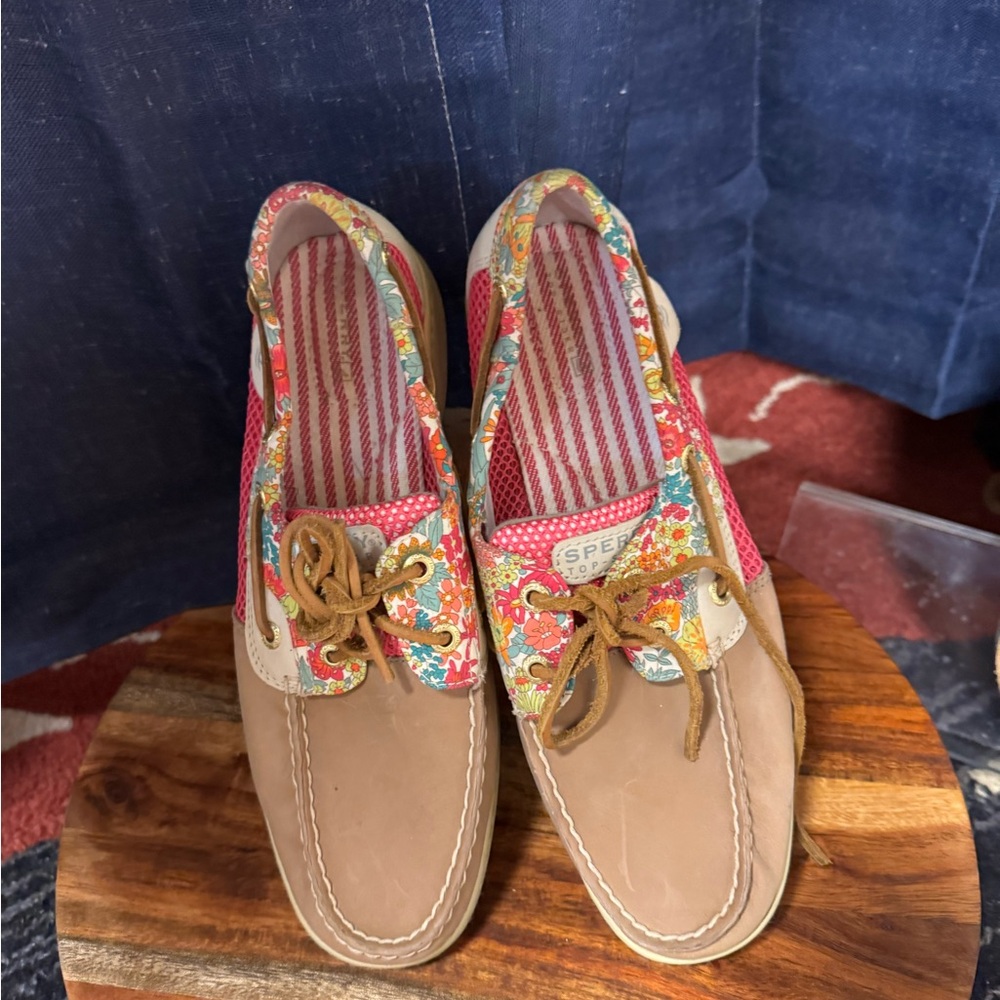 Sperry Women's Floral Tan Boat Shoes